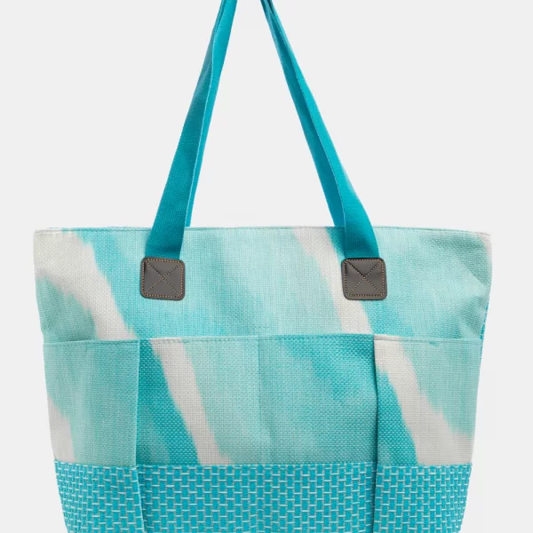 Striped Beach Bag Γαλάζιο