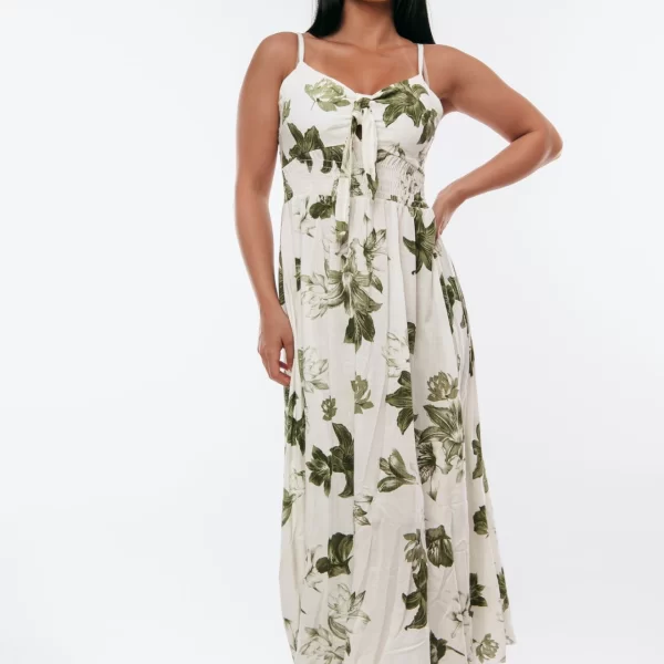 ΦΟΡΕΜΑ MAXI FLORAL Χακί