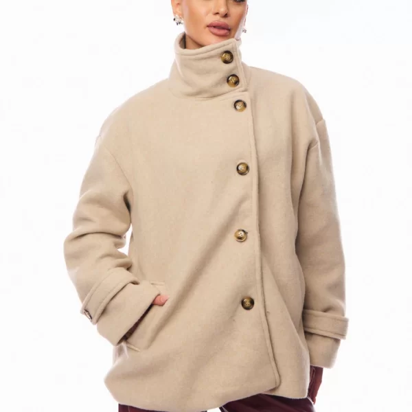 ΗΜΙΠΑΛΤΟ ΜΕ ΚΟΥΜΠΙΑ Μπεζ