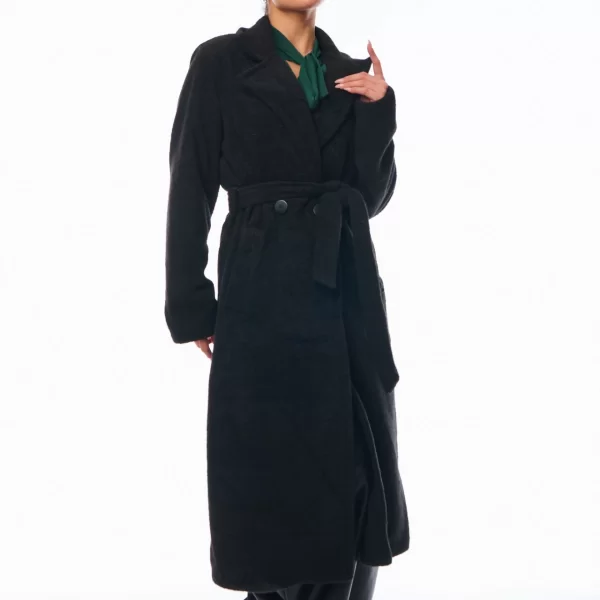 DRESS UP ΠΑΛΤΟ ΜΑΚΡΥ ΜΕ ΖΩΝΗ Μαύρο