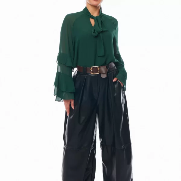 ΠΑΝΤΕΛΟΝΙ ΚΑΠΡΙ ΔΕΡΜΑΤΙΝΗ ΜΕ ΖΩΝΗ Μαύρο