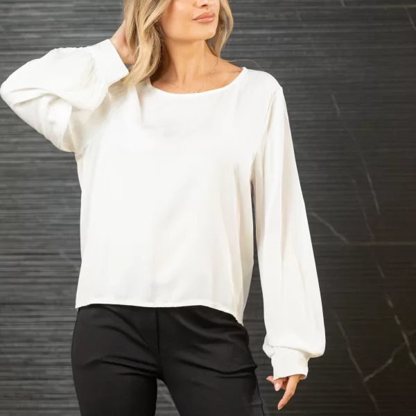 ΜΠΛΟΥΖΑ ΜΕ ΦΑΡΔΙΑ ΜΑΝΙΚΙΑ Μπλε