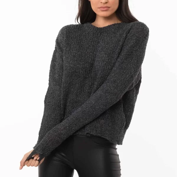 ΜΠΛΟΥΖΑ ΛΑΙΜΟΚΟΨΗ ΠΛΕΚΤΗ Γκρι