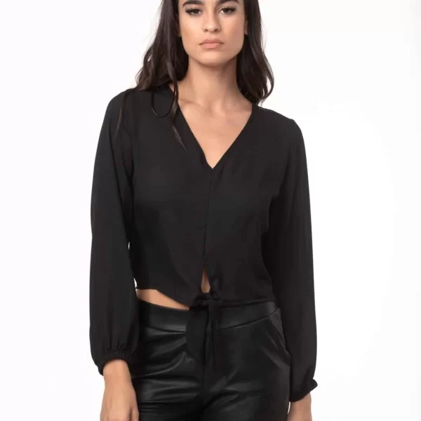 ΜΠΛΟΥΖΑ ΖΟΡΖΕΤΑ ΒΕ ΜΕ ΔΕΣΙΜΟ Μαύρο