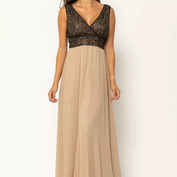 ΦΟΡΕΜΑ ΜΑΞΙ ΜΕ ΜΠΟΥΣΤΟ ΚΡΟΥΑΖΕ Εμπριμέ μαύρο