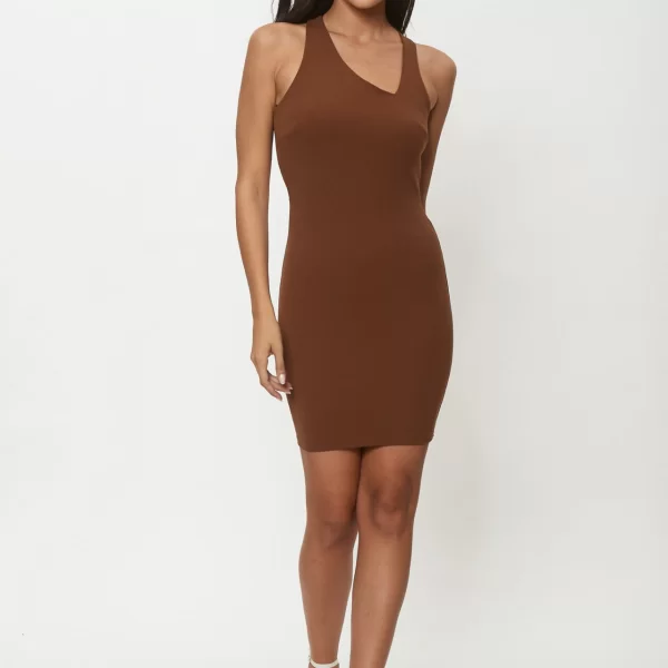 ΦΟΡΕΜΑ ΜΕ ΑΣΥΜΜΕΤΡΟ ΝΤΕΚΟΛΤΕ Καφέ