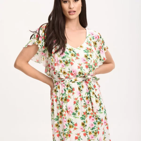 Lipsy ΦΟΡΕΜΑ ΕΜΠΡΙΜΕ ΖΟΡΖΕΤΑ ΜΕ ΒΕ Ασπρο