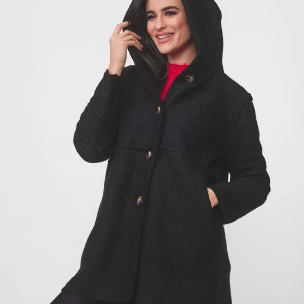 ΠΑΛΤΟΖΑΚΕΤΑ ΜΠΟΥΚΛΕ ΜΑΥΡΗ Mαύρο