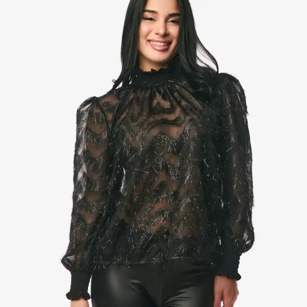 ΜΠΛΟΥΖΑ ΔΙΑΦΑΝΕΙΑ Μαύρο