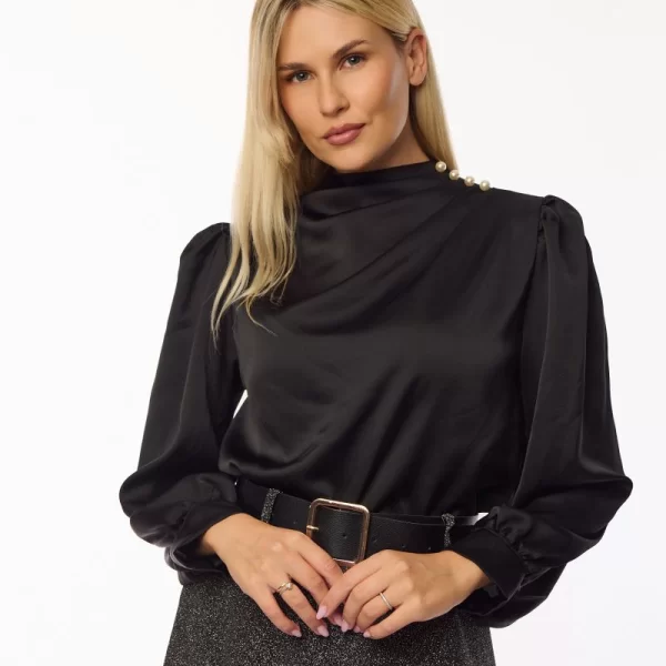 ΜΠΛΟΥΖΑ ΣΑΤΕΝ ΜΑΥΡΗ Μαύρο