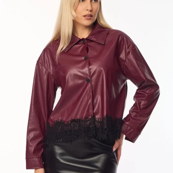 ΠΟΥΚΑΜΙΣΟ ΔΕΡΜΑΤΙΝΗ Μπορντό