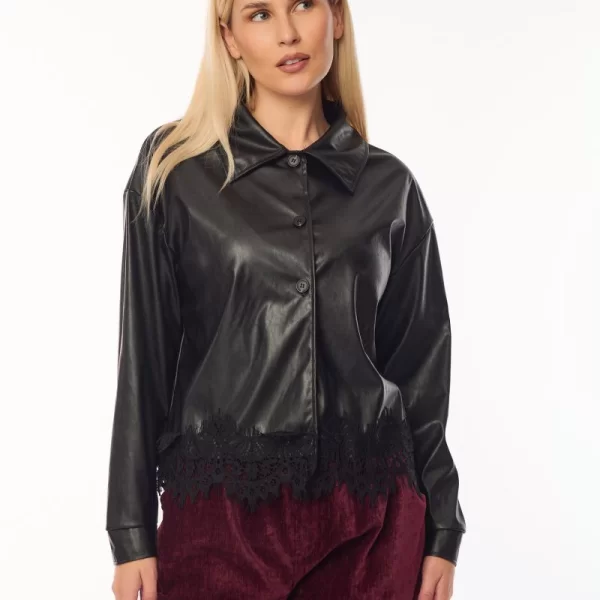 ΠΟΥΚΑΜΙΣΟ ΔΕΡΜΑΤΙΝΗ Μαύρο