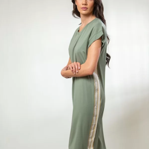 ΦΟΡΕΜΑ MIDI ΜΕ ΡΙΓΑ ΣΤΟ ΠΛΑΙ Χακί