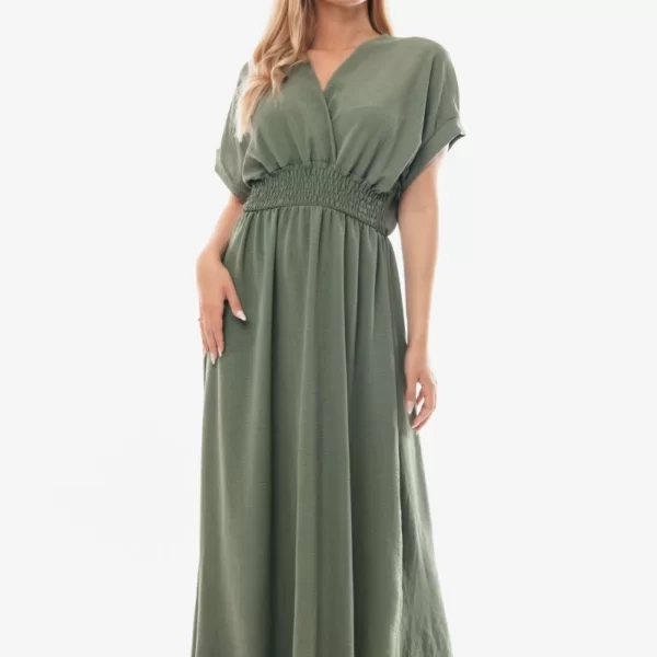 ΦΟΡΕΜΑ ΜΑΚΡΥ ΚΡΟΥΑΖΕ ΜΕ ΛΑΣΤΙΧΟ ΣΤΗΝ ΜΕΣΗ Χακί