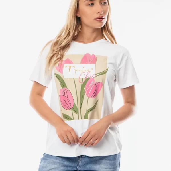 ΜΠΛΟΥΖΑ ΜΕ ΣΤΑΜΠΑ Άσπρο