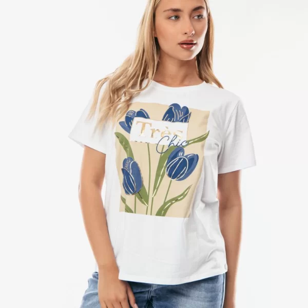 ΜΠΛΟΥΖΑ ΜΕ ΣΤΑΜΠΑ Άσπρο