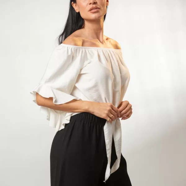 ΜΠΛΟΥΖΑ ΧΑΜΟΓΕΛΟ ΜΕ ΛΑΣΤΙΧΟ ΚΑΙ ΔΕΣΙΜΟ ΕΜΠΡΟΣ Εκρού