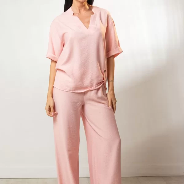 ΜΠΛΟΥΖΑ ΒΕ ΜΕ ΡΕΒΕΡ ΣΤΟ ΜΑΝΙΚΙ Ροζ