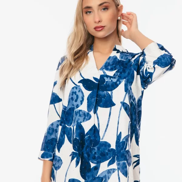 ΜΠΛΟΥΖΑ ΕΜΠΡΙΜΕ ΜΕ ΣΤΡΑΣ Μπλε