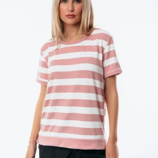 ΜΠΛΟΥΖΑ ΛΑΙΜΟΚΟΨΗ ΡΙΓΕ Ροζ