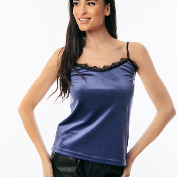 ΜΠΛΟΥΖΑ ΒΕΛΟΥΤΕ ΜΕ ΔΑΝΤΕΛΑ ΣΤΟ ΣΤΗΘΟΣ Μοβ