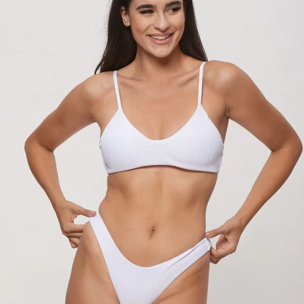 ΜΑΓΙΟ ΜΟΝΟΧΡΩΜΟ ΜΕ ΔΕΣΙΜΟ BIKINI Ασπρο