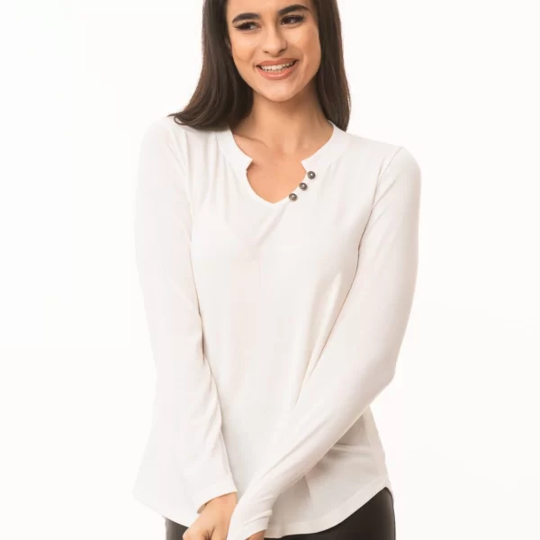 ΜΠΛΟΥΖΑ ΒΕ ΜΕ ΚΟΥΜΠΙΑ Ασπρο