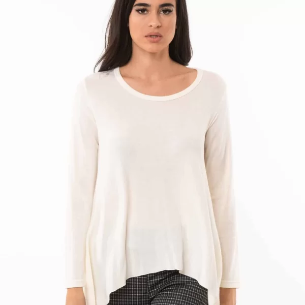 ΜΠΛΟΥΖΑ ΛΑΙΜΟΚΟΨΗ ΑΣΠΡΗ ΣΕ ΑΛΦΑ ΓΡΑΜΜΗ Ασπρο