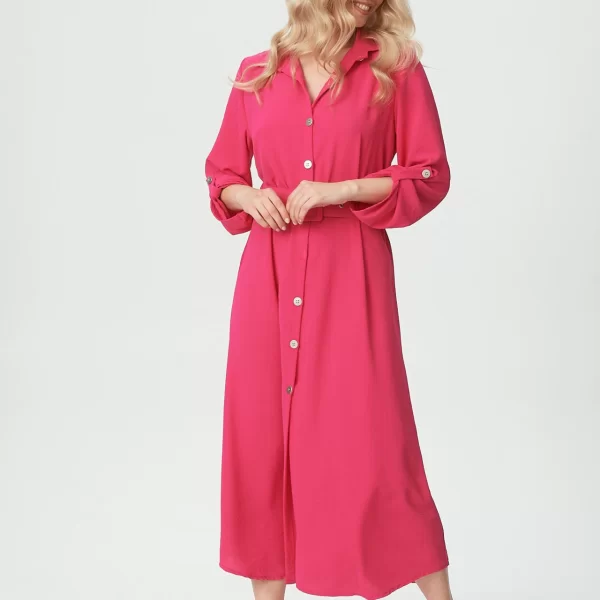 ΦΟΡΕΜΑ ΜΑΚΡΥ ΜΕ ΚΟΥΜΠΙΑ ΡΟΖ Ρόζ