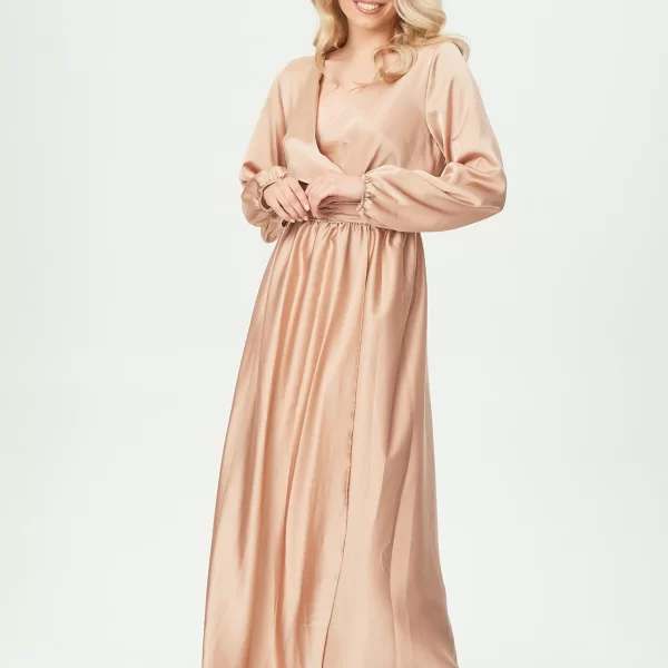 ΦΟΡΕΜΑ ΜΑΚΡΥ ΣΑΤΕΝ ΜΠΕΖ Μπεζ