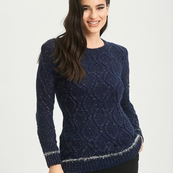 ΜΠΛΟΥΖΑ ΠΛΕΚΤΗ ΜΕ ΑΣΗΜΙ ΡΙΓΑ Μπλε