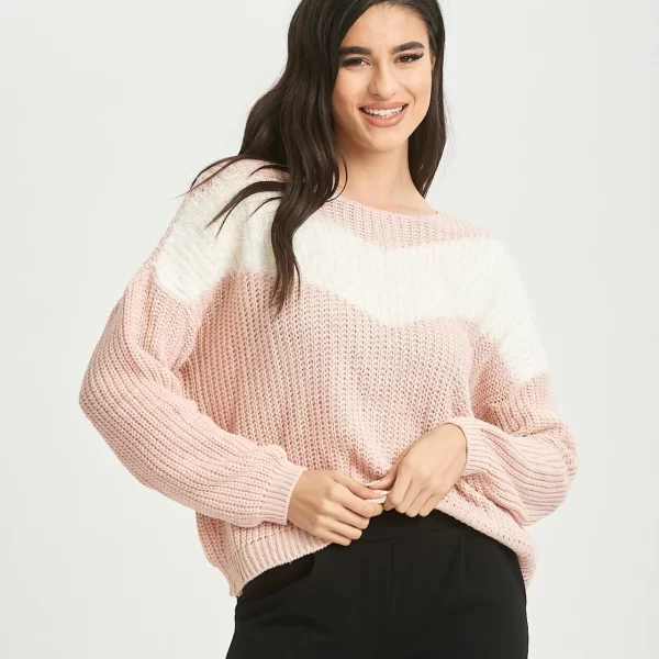 Comfuzio ΜΠΛΟΥΖΑ ΠΛΕΚΤΗ ΡΟΖ ΜΕ ΛΑΙΜΟΚΟΨΗ Ροζ