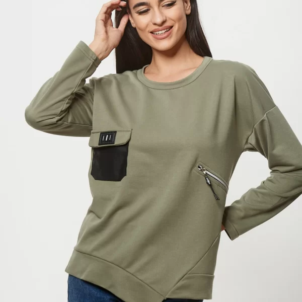 Boutique ΜΠΛΟΥΖΑ ΦΟΥΤΕΡ ΜΕ ΤΣΕΠΕΣ Πράσινο