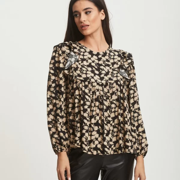 ΜΠΛΟΥΖΑ ΕΜΠΡΙΜΕ ΜΕ ΒΟΛΑΝ ΜΑΥΡΟ Mαύρο