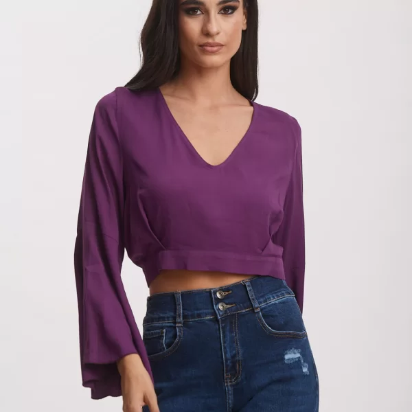 ΜΠΛΟΥΖΑ ΒΕ ΜΕ ΔΕΣΙΜΟ ΠΙΣΩ Μόβ