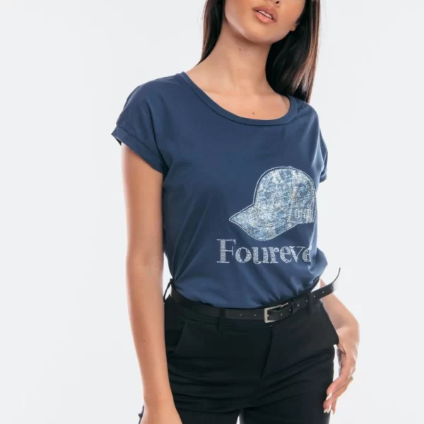 DRESS UP ΜΠΛΟΥΖΑ ΜΕ ΚΑΠΕΛΟ ΣΤΡΑΣ Μπλε