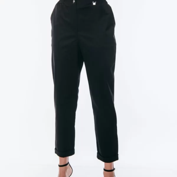 ΠΑΝΤΕΛΟΝΙ PAPERBAG ΜΕ ΡΕΒΕΡ Μαύρο