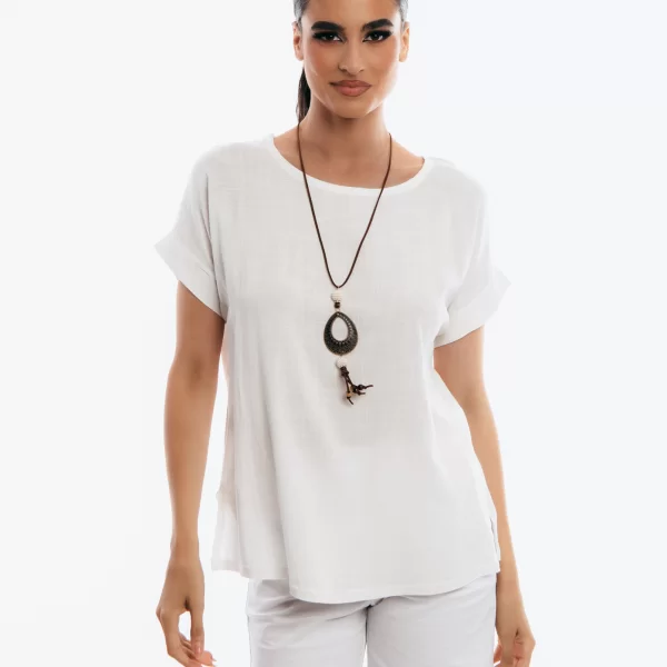 ΜΠΛΟΥΖΑ ΜΕ ΚΡΕΜΑΣΤΟ Ασπρο