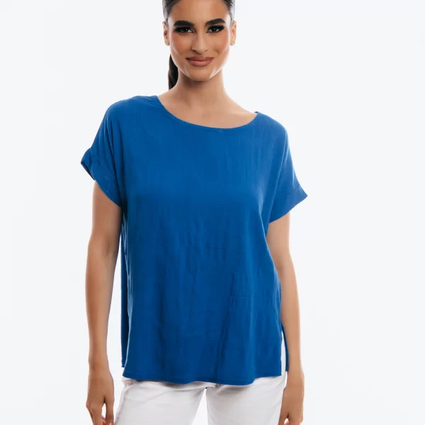 ΜΠΛΟΥΖΑ ΜΕ ΚΡΕΜΑΣΤΟ Μπλε ρουά