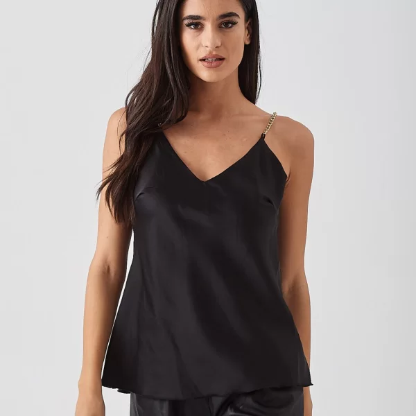 ΜΠΛΟΥΖΑ ΣΑΤΕΝ ΜΕ ΑΛΥΣΙΔΑ Μαύρο