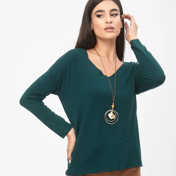 ΜΠΛΟΥΖΑ ΠΛΕΚΤΗ ΜΕ ΒΕ ΚΑΙ ΚΡΕΜΑΣΤΟ Μαύρο