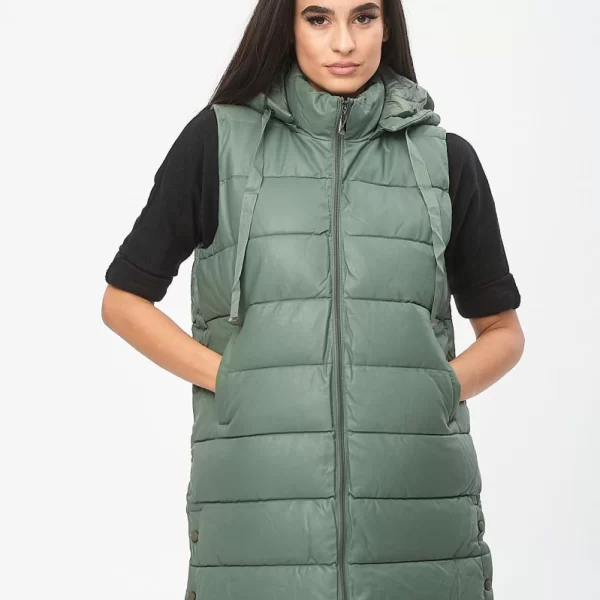 Kannelis ΑΜΑΝΙΚΟ ΜΠΟΥΦΑΝ ΜΑΚΡΥ ΜΕ ΚΟΥΚΟΥΛΑ Χακί