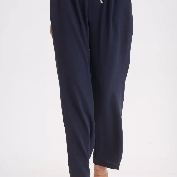 ΠΑΝΤΕΛΟΝΑ ΜΕ ΚΟΡΔΟΝΙ ΣΤΗ ΜΕΣΗ Μπλε σκούρο