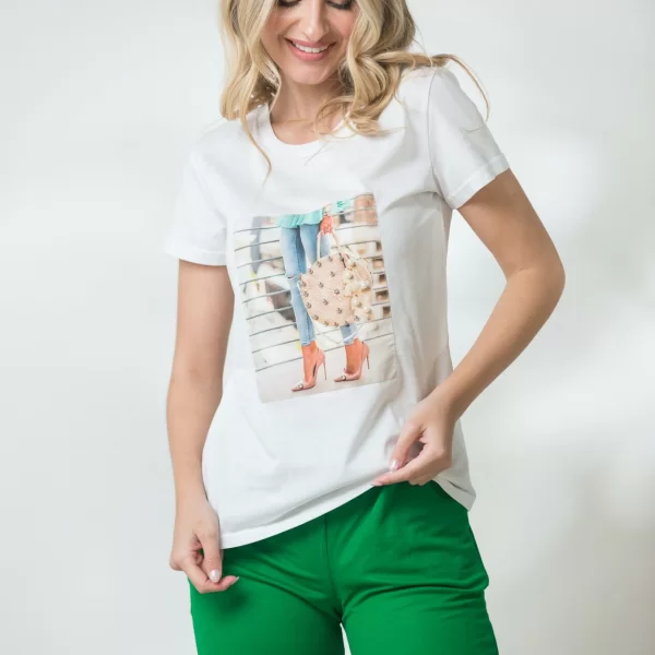 ΜΠΛΟΥΖΑ ΚΟΝΤΟΜΑΝΙΚΗ ΜΕ ΣΤΑΜΠΑ Ασπρο