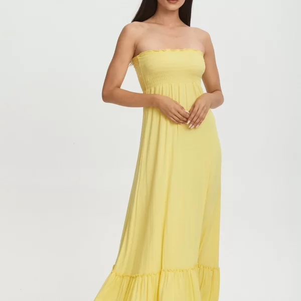 ΦΟΡΕΜΑ ΜΑΚΡΥ ΣΤΡΑΠΛΕΣ Κίτρινο