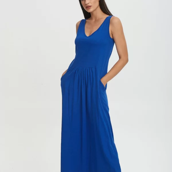 Comfuzio ΦΟΡΕΜΑ ΜΑΚΡΥ ΜΕ ΒΕ Μπλε ρουά