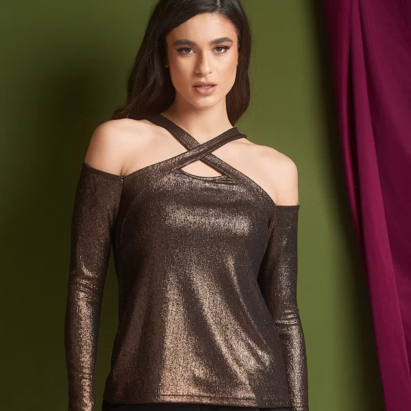 ΜΠΛΟΥΖΑ ΜΜ ΧΙΑΣΤΗ LUREX Μπρονζέ