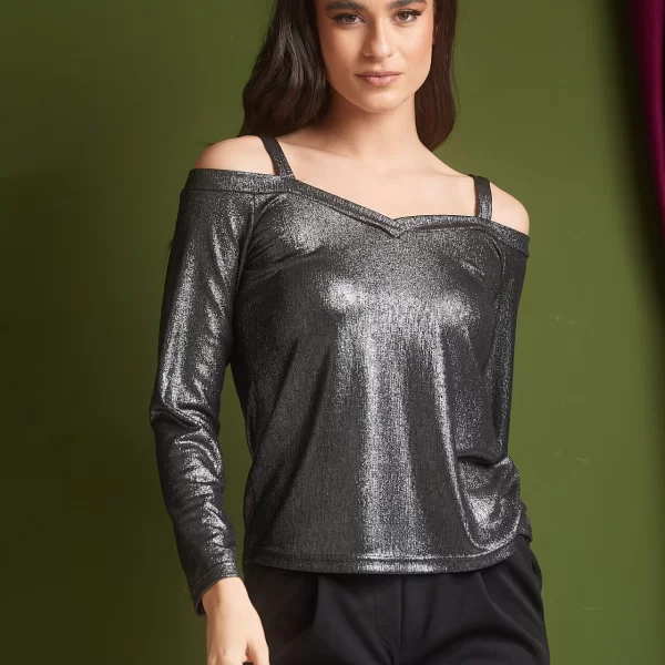 ΜΠΛΟΥΖΑ ΜΜ ΒΕ LUREX Ασημί