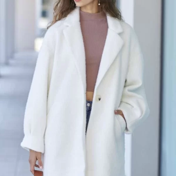 DRESS UP ΗΜΙΤΠΑΛΤΟ ΜΕ ΚΟΥΜΠΙ Ασπρο