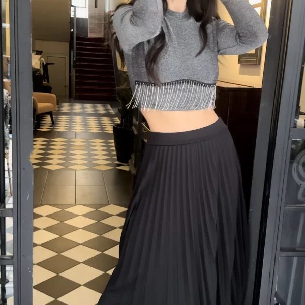 ΜΠΛΟΥΖΑ LUREX ΜΕ ΣΤΡΑΣΑΚΙΑ Ασημί